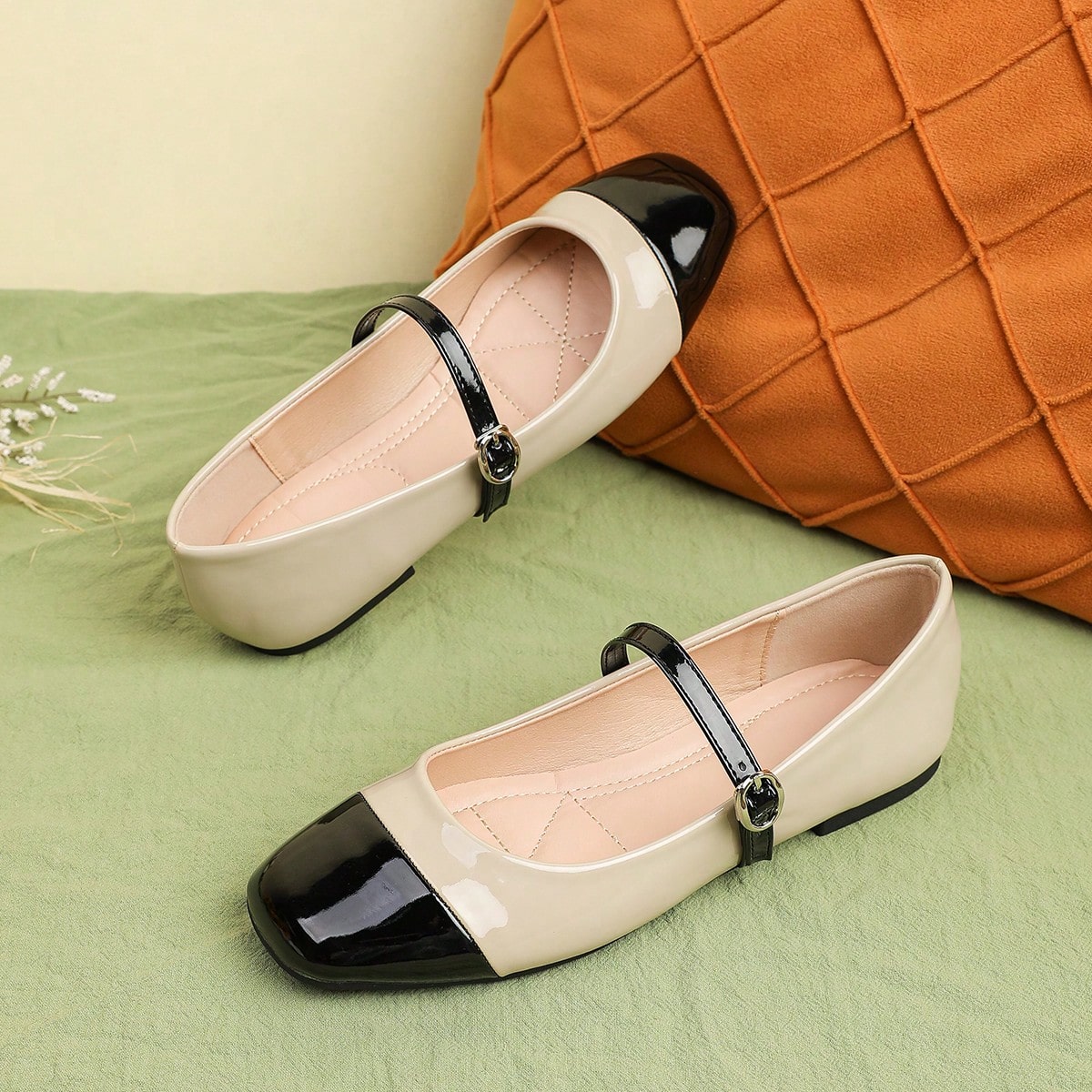 Nuevos zapatos planos tipo Mary Janes para mujer (Abuela)