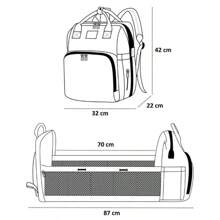 HuaTang Pañalera Expandible Impermeable Y Cambiador Mochila 3 En 1 Color (Rosa,Azul,Gris)