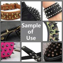 176 Sets Pointed Bead Screw Rivet, Punk Spikes And Studs Kit, Metal Tree Spikes Studs For Leathercraft And Punk Style Clothing Accessories DIY Craft Decoration - Multicolor - View 7