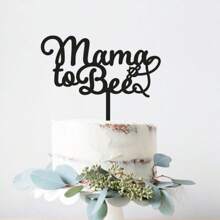 1Pc Custom Acrylic Cake Topper, Laser Cut Cake Topper, Personalized Baby Shower Cake Topper, Baby Shower Decor, Bee Baby Shower - Multicolor - View 10