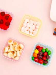 1 件迷你食品储存盒、迷你透明容器、带盖密封盒、透明食品储存盒、厨房午餐盒冰箱密封容器、矩形塑料密封储存盒小食品容器塑料密封盒、多功能调味品盒、厨房用品学校用品、圣诞礼物