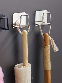 2/4pcs Stainless Steel Kitchen Sink Organizer - Adhesive, No-Drill Sponge Holder & Draining Rack | Wall-Mounted Storage Hooks For Cloths & Accessories