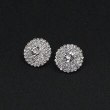 Pendientes de novia con rhinestones - Lujosos pendientes de diamantes brillantes para mujeres, diseño minimalista único con elegancia sofisticada