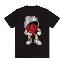 Slim Shady Red Funny Meme T-Shirt 's Women Fashion Retro Short Sleeve T Shirts 100% Cotton Tops T Shirt Streetwear - Black - View 1