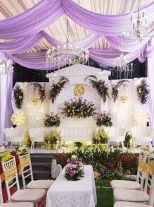 1pc Romantic 393inch Light Purple Sheer Drape Fabric, Long Solid Color Voile Curtain Multipurpose Party Backdrop Veil For Wedding Arch, Home Decoration Wedding Arch Curtain Fabric Background Cloth, Baby Shower Decoration Violet Arch Fabric, Home Decors, Birthday Wedding Party