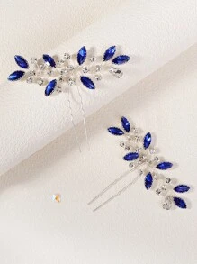 2 Stücke elegante Kristall Diademe & Haarclips für Frauen, Braut Hochzeit Haarzubehör