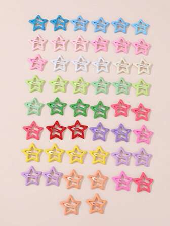 20pcs Star Shaped Baby Hair Clips Street Claw Clips Hair Claws Hair Barrettes