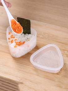 2Pcs Kitchen Accessories Sushi Mould Triangle Mould Sushi Machine Mould Sushi Tool Onigiri Rice Ball Bento Machine Mould - Clear - View 6