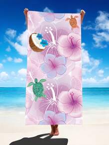 1pc (JLSTJ002) Beach Towel, Super Soft Microfiber Oversized Beach Blanket, Highly Absorbent Bath Towel, Suitable For Travel, Pool, Scuba Diving, Surfing, Yoga, Camping, Available In Adult And Children Sizes, Beach Accessories Beach Essentials