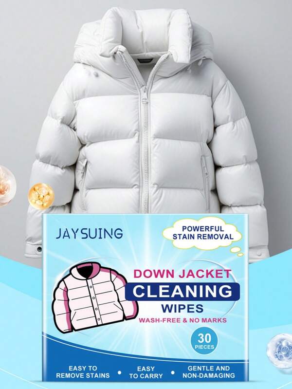 Down Jacket Cleaning Wipes Decontamination And Oil Removal Small White Shoes Portable Mini Down Jacket Decontamination Wipes