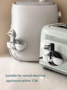 3pcs Cable Organizer, Random Color Multi-Purpose Wire Holder Wall Mounted Power Cable Clamps For Kitchen - Multicolor - View 5