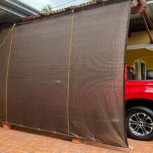 遮阳布 80% 遮光带扣眼，凉亭遮阳罩，网状防水布，适用于露台、户外、花园、后院、摩卡、户外和花园、家居用品 - 摩卡棕 - 查看 5