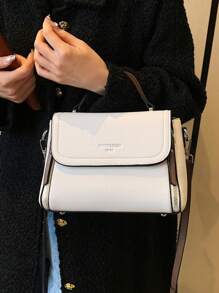 Bolso de mano versátil y elegante de mujer con estampado de lichis - Blanco - Ver 7