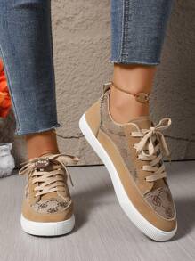 休闲女鞋 - 轻便、低帮、简约设计、耐磨橡胶鞋底、舒适鞋垫衬里、百搭四季鞋 - 棕色 - 查看 7