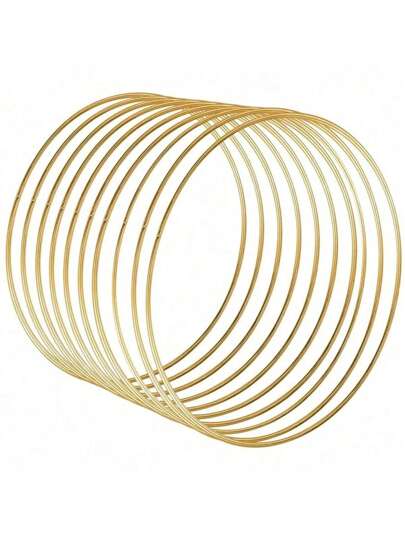 5 piezas Aros florales de metal dorado para coronas navideñas DIY, atrapasueños y decoraciones de pared - Anillos artesanales dorados con infinitas posibilidades creativas, Navidad