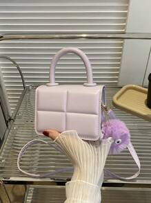 1pc High-Grade Small Bag Girls Bag Versatile Chain Messenger Bag Popular Retro Mini Handbag Plaid Small Square Bag New Fashion Niche Design Messenger Bag Girls Bag Popular Versatile Messenger Bag Is Very Suitable For Daily Matching And Also Suitable For Going Out For A Date And Shopping - Plaid Tote Bag - View 4