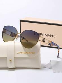LINFEMAND LINFEMAND klassische Luxus Katzenaugen-Brille mit mehrfarbigem Rahmen, Unisex, Nylongläser, für Alltag, Party, Urlaubsgeschenk für Sommerstrand, Outdoor, Reise