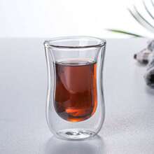 1 件 80 毫升阿拉伯双层隔热硼硅酸盐玻璃杯带手柄、牛奶杯、土耳其茶杯、咖啡杯 - 無色 - 查看 13