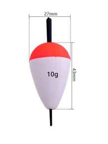 3 件装红色和白色 EVA 泡沫硬浮力长距离钓鱼浮标，腹部较大，浮力大