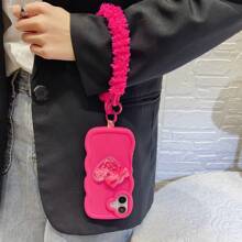 挂绳 1 件糖果波浪形光滑油喷可爱心形液体流沙毛手机壳兼容 16/Redmi Note 11 4G/Galaxy A55/Infinix Note 30/Moto E30/Camon 20/Camon 20 Pro 4G/Spark 8C/Spark Go 2022/Smart 7、Smart 8 防水防震防摔防刮 - 玫紅 - 查看 3