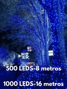 Royal Blue Christmas Lights With V3 LED Bulb Black Waterproof Cable Outdoor Christmas Decoration Christmas Tree Garland Linear Series Energy Efficient Bright Lights