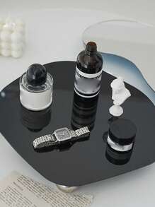 1pc Asymmetrical Acrylic Tray, Home Decor Candle Stand, Instagam Props For Photoshoot - Multicolor - View 5