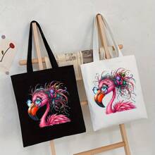 1 件/2 件/3 件卡通火烈鸟补丁 - 可水洗 DIY 热转印贴纸，适用于 T 恤、包、枕头、装饰徽章 - 动物主题熨烫织物补丁