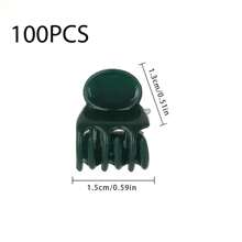 20 pièces/set Clip de fixation en plastique pour plante, clip de jardin minimaliste de couleur unie pour l'extérieur