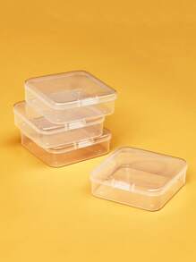 1 pezzo/3 pezzi/20 pezzi Scatole rettangolari in plastica trasparente per la visualizzazione e la conservazione di gioielli e piccoli oggetti