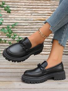2025 New Thick Sole Women Shoes, Flat Loafers, Spring/Autumn Flat Shoes, Fashionable Versatile Casual Shoes For All Seasons, Slip-On Flat Shoes, Short Women Height Increase Shoes, Ladies Work Shoes