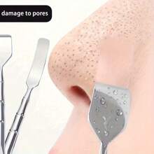 EasyJoy, Kit de 10 piezas para eliminar puntos negros, conjunto de extractor de acné de acero inoxidable, herramientas para comedones de doble extremo, equipo multiusos de limpieza facial y masaje, artículos esenciales sin electricidad para el dormitorio y el baño