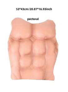 1pc Fake Chest Muscle & Belly Costume Prop For Holiday Party, Masquerade, Stage Performance, Funny Personalized Men's Muscle Outfit - Multicolor - View 2
