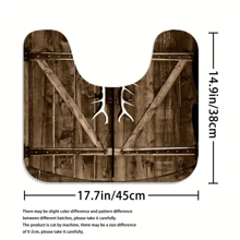 4pcs Wooden Door Antler Handle Shower Curtain Gift Modern Home Bathroom Decoration Curtain And Toilet Floor Mat 3pcs Set With 12 Shower Curtain Hooks Bathroom Accessories Back To School Fall Decor