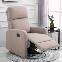 Ghế thư giãn ngả lưng HOMCOM có chỗ để chân Tải trọng 125kg Vải lanh 67 * 83 * 107cm - Xám - Xem 7