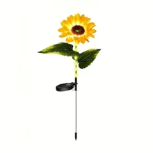 Lanterne solaire, convient pour une utilisation intérieure et extérieure, applicable pour le jardin, la cour, les fêtes, la décoration de camping, l'éclairage de pelouse, décoration de paysage à LED avec tournesol simulé - lumière chaude - Voir 11