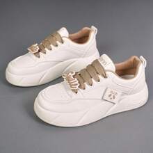 Women's Outdoor Casual Sports Shoes - Fashionable, Lightweight, Waterproof Slip-On Shoes - Wear-Resistant, Comfortable New Thick-Soled Skateboard Shoes - Loose, All-Season, Anti-Slip, Safe, Plus Size Leather Slip-On Shoes