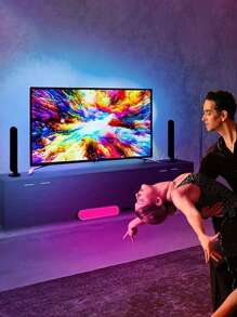 1pc/2个，拾音灯，装饰灯，卧室氛围灯，电竞电脑拾音器，氛围灯，桌面拾音器，音乐氛围灯，Led音乐拾音器 - 彩色 - 查看 3