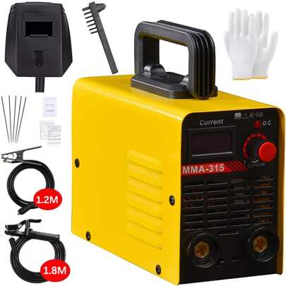 Maquina de Soldar Portatil,Maquina de Soldar, Soldadora Inversora Portátil 110V on Inversor IGBT y Mini Pantalla LED, con Máscara y Guantes, para Reparación del Hogar, Accesorios para Soldar