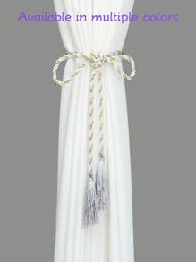 1 件流苏窗帘带，总长 37.7 英寸，简约收纳带适合任何场合，多功能窗帘带适合家庭使用