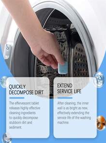 Washing Machine Stain Removal Effervescent Tablets Drum Washing Machine Detergent To Remove Dirt Stains And Clean Odor - Multicolor - View 7