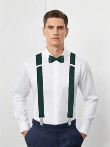 1 套男士领结、吊带、胸针组合，适合宴会和派对，适合外出装扮婚礼派对，也适合秋冬配饰万圣节服装，适合青少年、青年、男士、休闲、户外、运动、度假、毕业礼物、生日、日常穿着