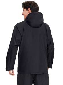 RODEEL 男士户外轻便防水防风长袖拉链连帽夹克非常适合户外徒步钓鱼骑行四季运动服