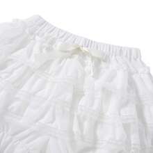 Women Lolita Bloomers Cute Ruffle Shorts Lace Pumpkin Pants Sexy Boyshorts Layered Bottoms Y2k Fairy Lace Layered Sweet Pettipants - trắng - Xem 7