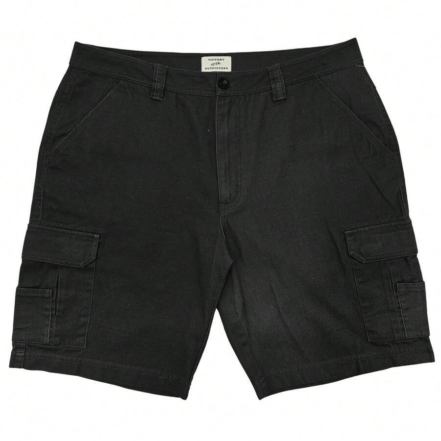 Men's Cargo Shorts Cotton Lightweight Multi Pocket Casual Outdoor Hiking Shorts - màu đen - Xem 1