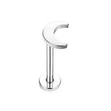1pc Piercing Jewelry For Women Men 16G 6MM 8MM Helix Cartilage Conch Earring Stud Stainless Steel Internally Threaded Medusa Lip Monroe Ring Labret Nose Stud Set