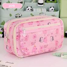 1pc Large Capacity Nine-Layer Pencil Case, Student Stationery Pencil Case, Stationery Storage Bag, School Supplies, Back To School Gift, (The Pattern On The Pen Bag Is Random, Only The Pen Bag Is Sold, Stationery Stickers Are Not Included)