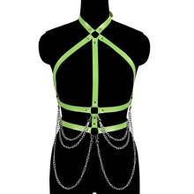 Adjustable Punk Style Leather Body Chain, Waist Belt, Belly Chain, Suitable For Women And Girls, Party Accessories - A - View 12