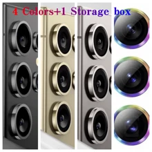 4 Sets Of Mixed-Color Compatible With Samsung Galaxy S25 S23 S22 Ultra S25 S24 Plus S23+S24 Ultra S23 Ultra S25 Ultra Camera Lens Protective Film, Ultra HD 9H Reinforced Glass And Metal Separate Ring Cover, Easy To Install, Scratch-Proof, Suitable For Housing +1pc Storage Box.