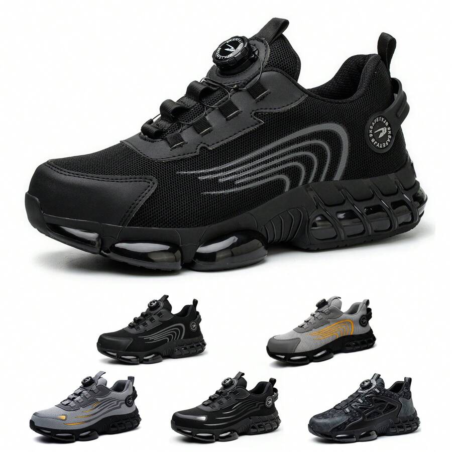 Frysen Work Shoes Men Women Shoes Steel Toe Cap Shoes Sporty Breathable Non-Slip Shoes 36-46 EU