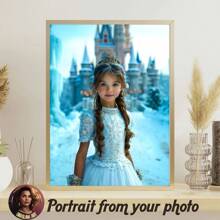 Custom Kids Royal Portrait From Photo For Girl, Custom Girl Portrait, Renaissance Portrait, Historical Princess Portrait, Royal Portrait, Human Portrait, Custom Kids Portrait, Birthday Gift - Multicolor - View 9